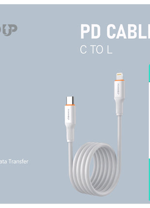 PowerUp 27W Fast Charging Data Cable USB-C to 8 Pin With 6ft  Length