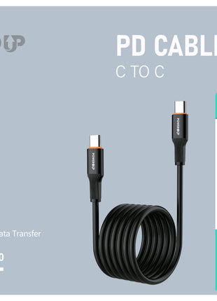 PowerUp 60W Fast Charging Data Cable USB-C to Type-C With  10ft Length