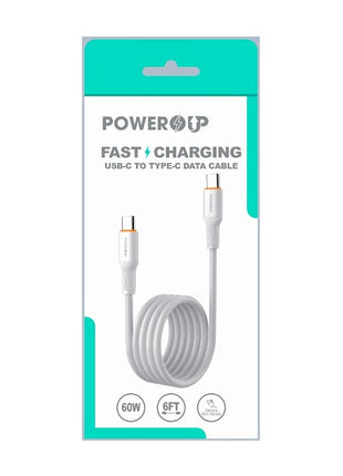 PowerUp 60W Fast Charging Data Cable USB-C to Type-C With 6ft Length