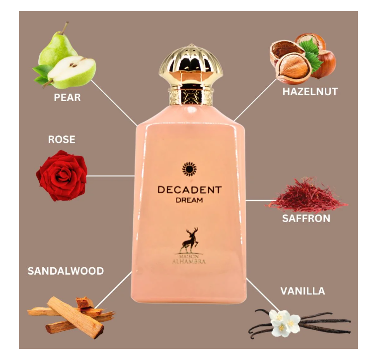 Maison Alhambra Decadent Dream Eau de Parfum – 3.4 fl oz / 100 ml, For Unisex