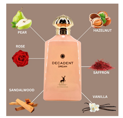 Maison Alhambra Decadent Dream Eau de Parfum – 3.4 fl oz / 100 ml, For Unisex