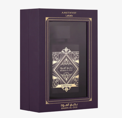 Badee Al Oud Amethyst Eau de Parfum Spray – 3.4 fl oz / 100 ml, For Men