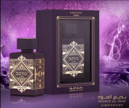 Badee Al Oud Amethyst Eau de Parfum Spray – 3.4 fl oz / 100 ml, For Men