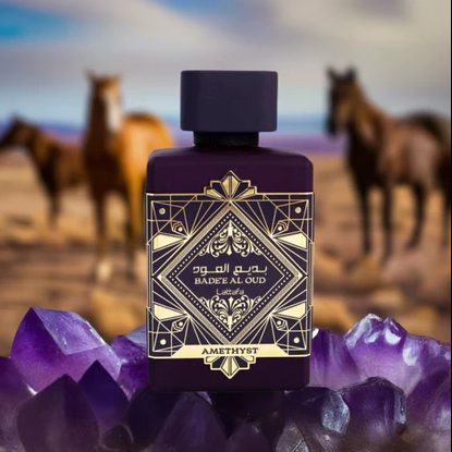 Badee Al Oud Amethyst Eau de Parfum Spray – 3.4 fl oz / 100 ml, For Men