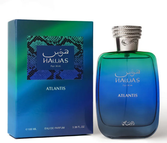 Rasasi Hawas Atlantis Eau de Parfum – For Him | 100 ml / 3.4 fl oz  Product Description