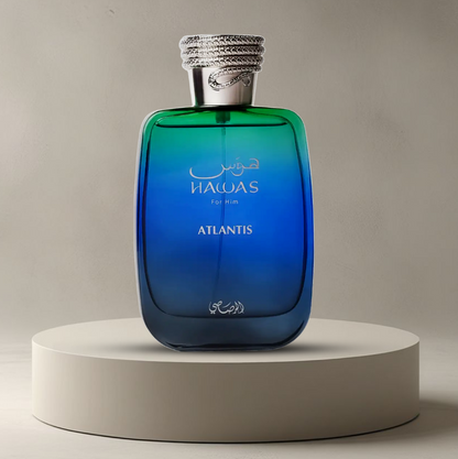 Rasasi Hawas Atlantis Eau de Parfum – For Him | 100 ml / 3.4 fl oz  Product Description
