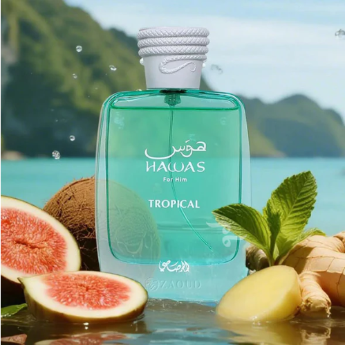 Rasasi Hawas Tropical Eau de Parfum Spray – For Men | 3.4 fl oz / 100 ml