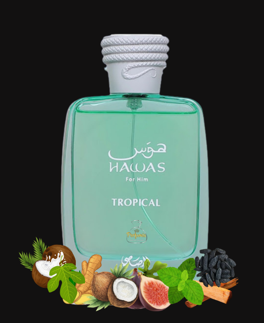 Rasasi Hawas Tropical Eau de Parfum Spray – For Men | 3.4 fl oz / 100 ml