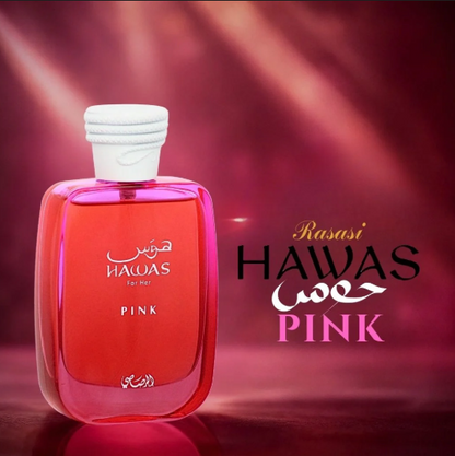 Rasasi Hawas Pink Eau de Parfum – For Women | 100 ml / 3.4 fl oz