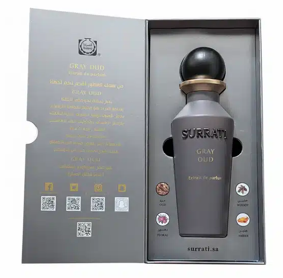 Surrati Gray Oud Extrait de Parfum – Unisex | 150 ml / 5.08 fl oz | Men & Women