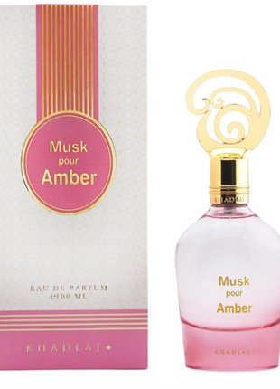 Khadlaj Musk Pour Amber Eau de Parfum Spray – For Women | 3.4 fl oz / 100 ml