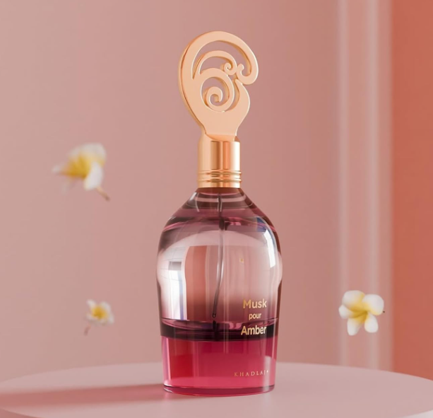 Khadlaj Musk Pour Amber Eau de Parfum Spray – For Women | 3.4 fl oz / 100 ml