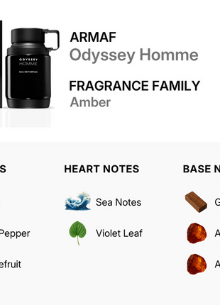 Armaf Odyssey Homme Eau de Parfum – For Men | 100 ml / 3.4 fl oz