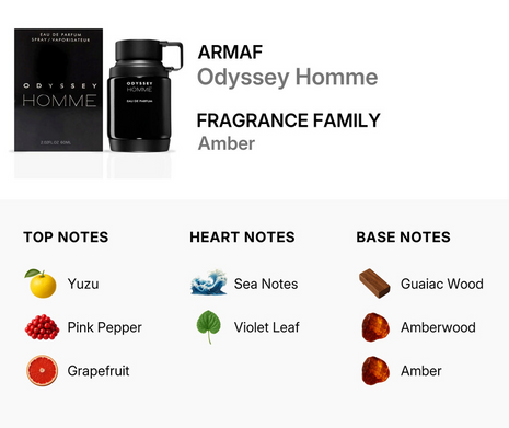 Armaf Odyssey Homme Eau de Parfum – For Men | 100 ml / 3.4 fl oz