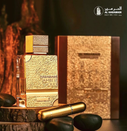 Amber Oud Gold 999.9 Dubai Edition by Al Haramain – Unisex | 75 ml / 2.5 fl oz