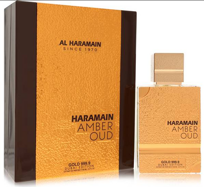 Amber Oud Gold 999.9 Dubai Edition by Al Haramain – Unisex | 75 ml / 2.5 fl oz