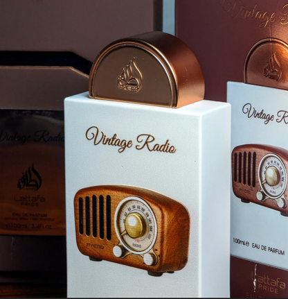 Vintage Radio Gift Set by Lattafa Pride – Unisex | 100 ml / 3.4 fl oz + Extras