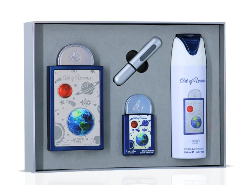 Art of Universe Gift Set by Lattafa Pride – Unisex | 100 ml / 3.4 fl oz + Extras