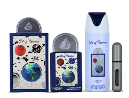Art of Universe Gift Set by Lattafa Pride – Unisex | 100 ml / 3.4 fl oz + Extras