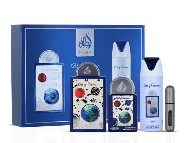 Art of Universe Gift Set by Lattafa Pride – Unisex | 100 ml / 3.4 fl oz + Extras