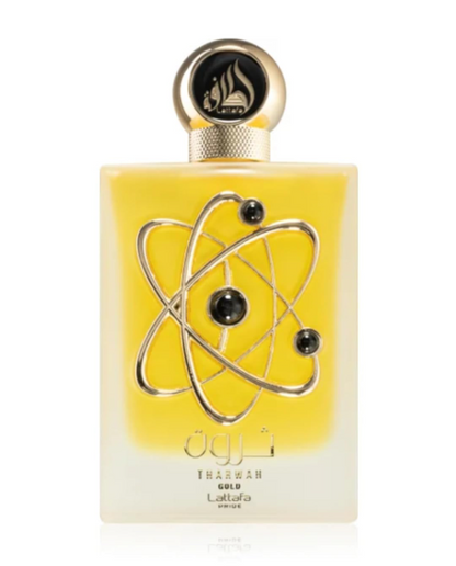 Tharwah Gold Gift Set by Lattafa Pride – Women | 100 ml / 3.4 fl oz + Extras