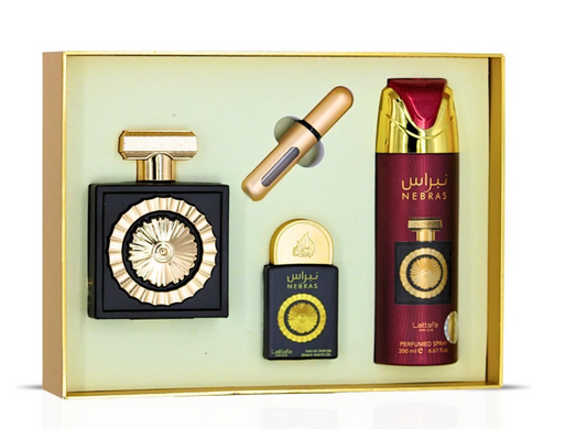Lattafa Nebras Gift Set – Unisex | 100 ml / 3.4 fl oz + Extras