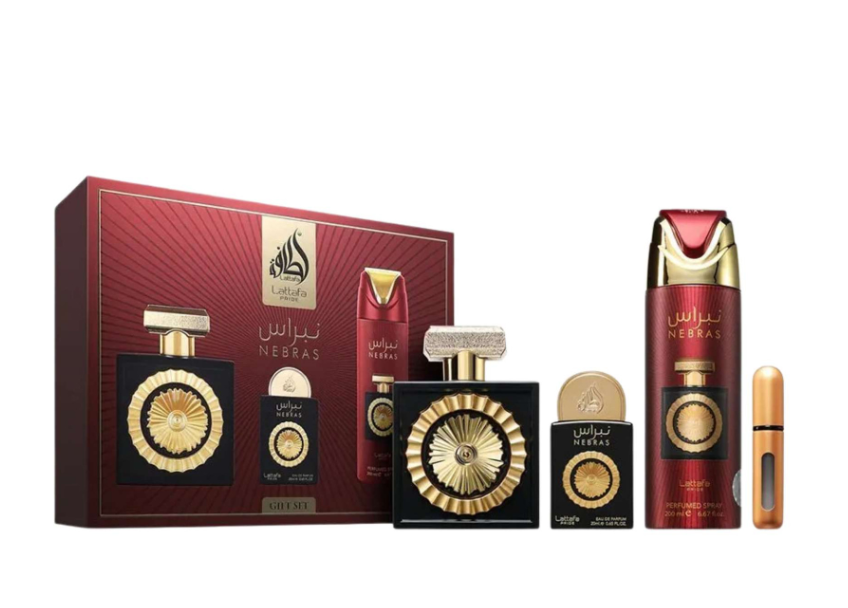 Lattafa Nebras Gift Set – Unisex | 100 ml / 3.4 fl oz + Extras