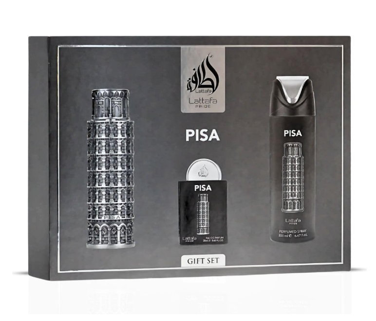 Lattafa Pisa Gift Set – Unisex | 100 ml / 3.4 fl oz + Extras