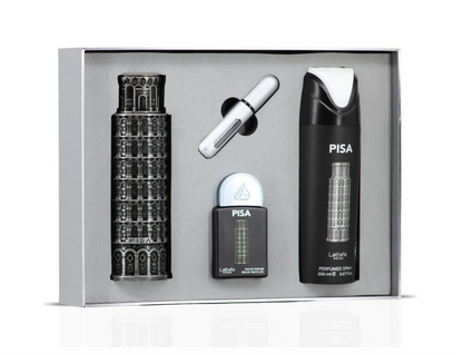Lattafa Pisa Gift Set – Unisex | 100 ml / 3.4 fl oz + Extras