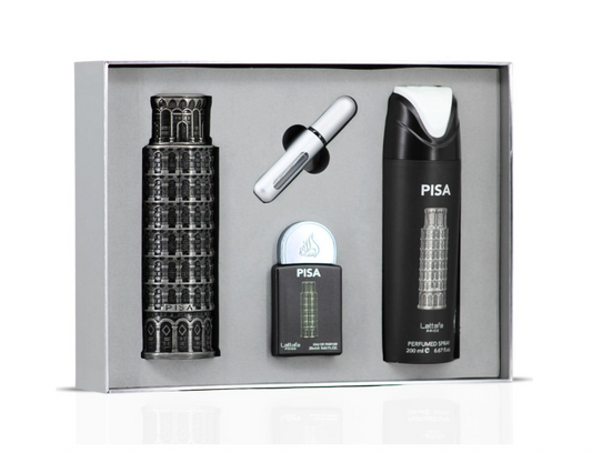 Lattafa Pisa Gift Set – Unisex | 100 ml / 3.4 fl oz + Extras