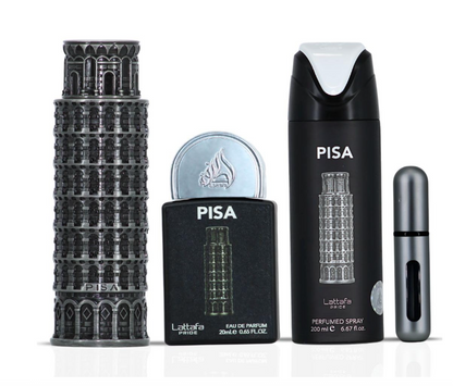 Lattafa Pisa Gift Set – Unisex | 100 ml / 3.4 fl oz + Extras
