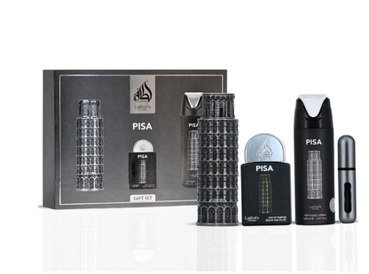 Lattafa Pisa Gift Set – Unisex | 100 ml / 3.4 fl oz + Extras