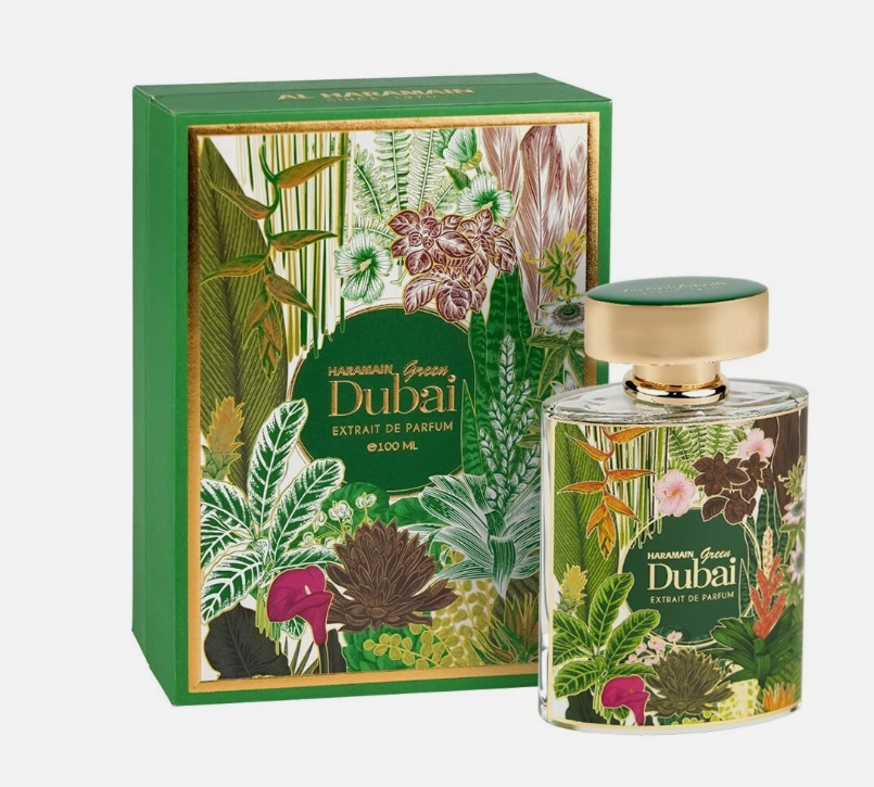 Al Haramain Green Dubai – 100 ml / 3.33 fl oz Extrait de Parfum Spray