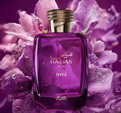 Rasasi Hawas Diva Eau de Parfum – 100 ml / 3.4 fl oz Eau de Parfum (Women)