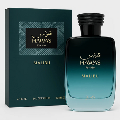Rasasi Hawas for Him Malibu Eau de Parfum – 100 ml / 3.4 fl oz Eau de Parfum (Men)