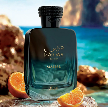Rasasi Hawas for Him Malibu Eau de Parfum – 100 ml / 3.4 fl oz Eau de Parfum (Men)