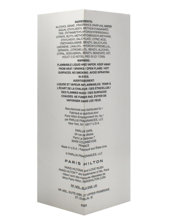 Paris Hilton Love Rush – 100 ml / 3.4 fl oz Eau de Parfum (Women)