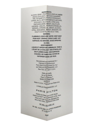 Paris Hilton Love Rush – 100 ml / 3.4 fl oz Eau de Parfum (Women)