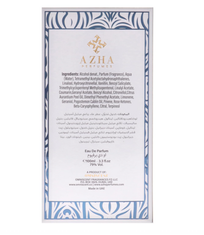 Azha Classiq Collection – Sultana – 100 ml / 3.4 fl oz Eau de Parfum (Women)