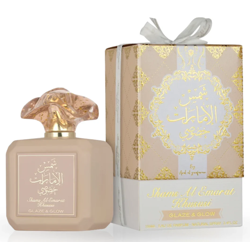 Shams Al Emarat Khususi Glaze & Glow – 100 ml / 3.4 fl oz Eau de Parfum (Women) by Ard Al Zaafaran