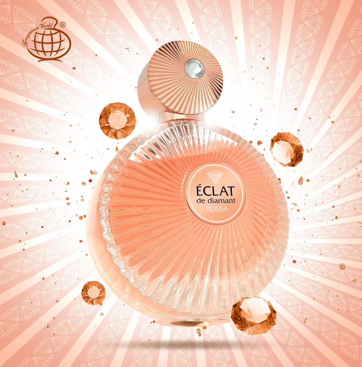 Eclat de Diamant Rosa – 100 ml / 3.4 fl oz Eau de Parfum (Women) by Fragrance World