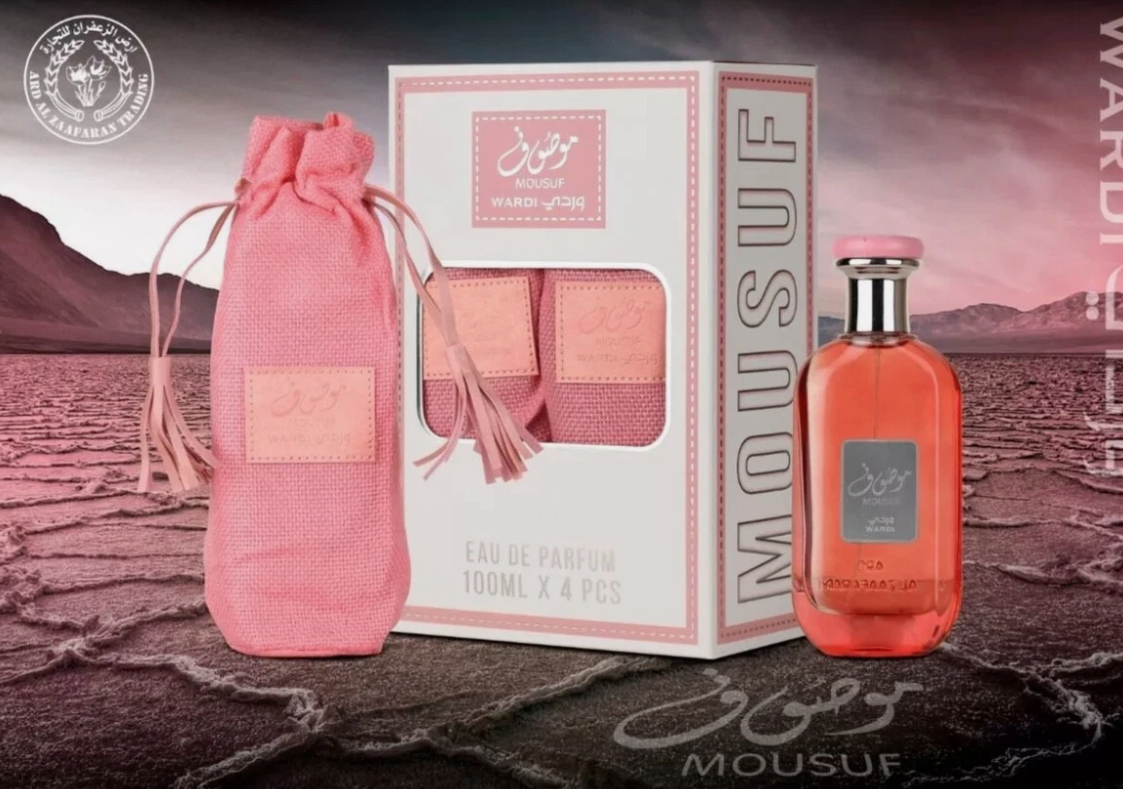 Ard Al Zaafaran Mousuf Wardi Pink – 100 ml × 4 PCS Eau de Parfum (Women)
