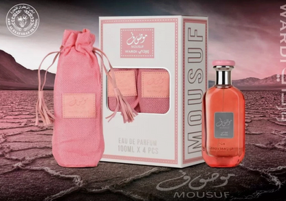 Ard Al Zaafaran Mousuf Wardi Pink – 100 ml × 4 PCS Eau de Parfum (Women)