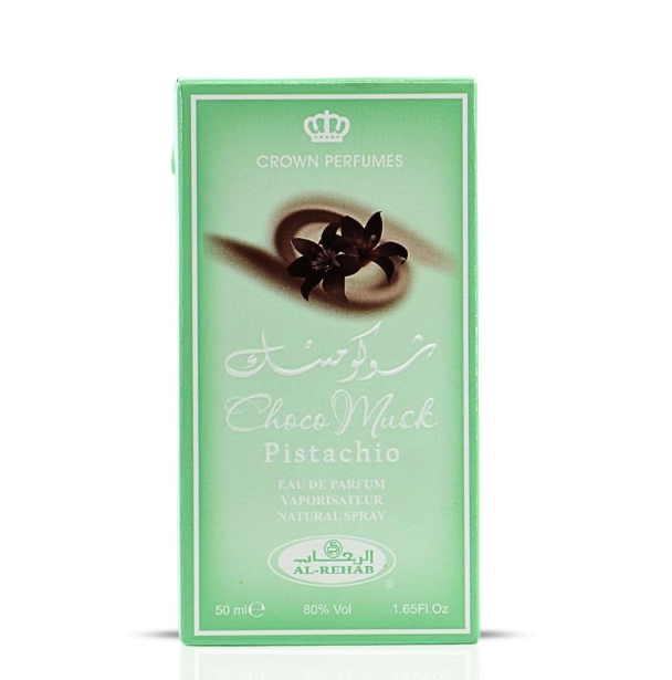 Al Rehab Choco Musk Pistachio Eau de Parfum Spray – Unisex | 50 ml / 1.65 fl oz