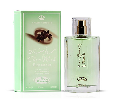 Al Rehab Choco Musk Pistachio Eau de Parfum Spray – Unisex | 50 ml / 1.65 fl oz