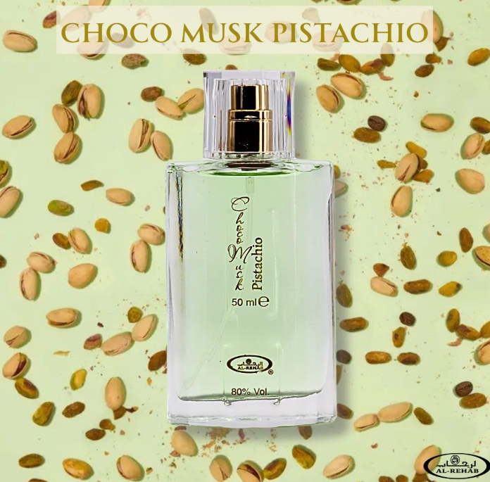 Al Rehab Choco Musk Pistachio Eau de Parfum Spray – Unisex | 50 ml / 1.65 fl oz