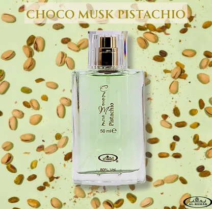 Al Rehab Choco Musk Pistachio Eau de Parfum Spray – Unisex | 50 ml / 1.65 fl oz