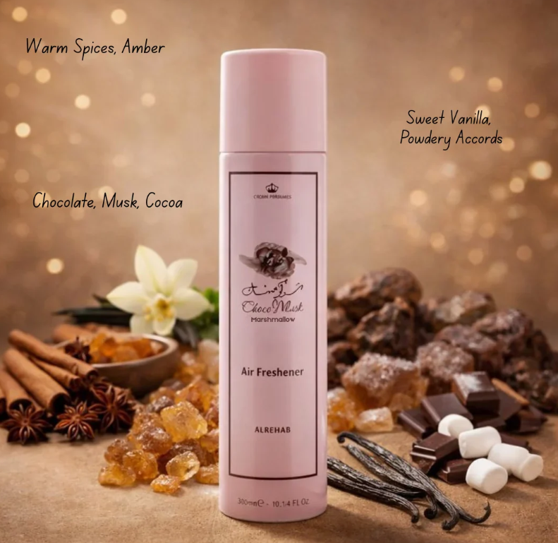 Al‑Rehab Choco Musk Marshmallow Air Freshener – 300 ml