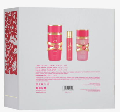 Lattafa Yara Candy 3pcs Gift Set – Women | 100 ml / 3.4 fl oz + Extras