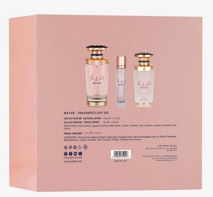 Lattafa Mayar 3pcs Gift Set – Women | 100 ml / 3.4 fl oz + Extras